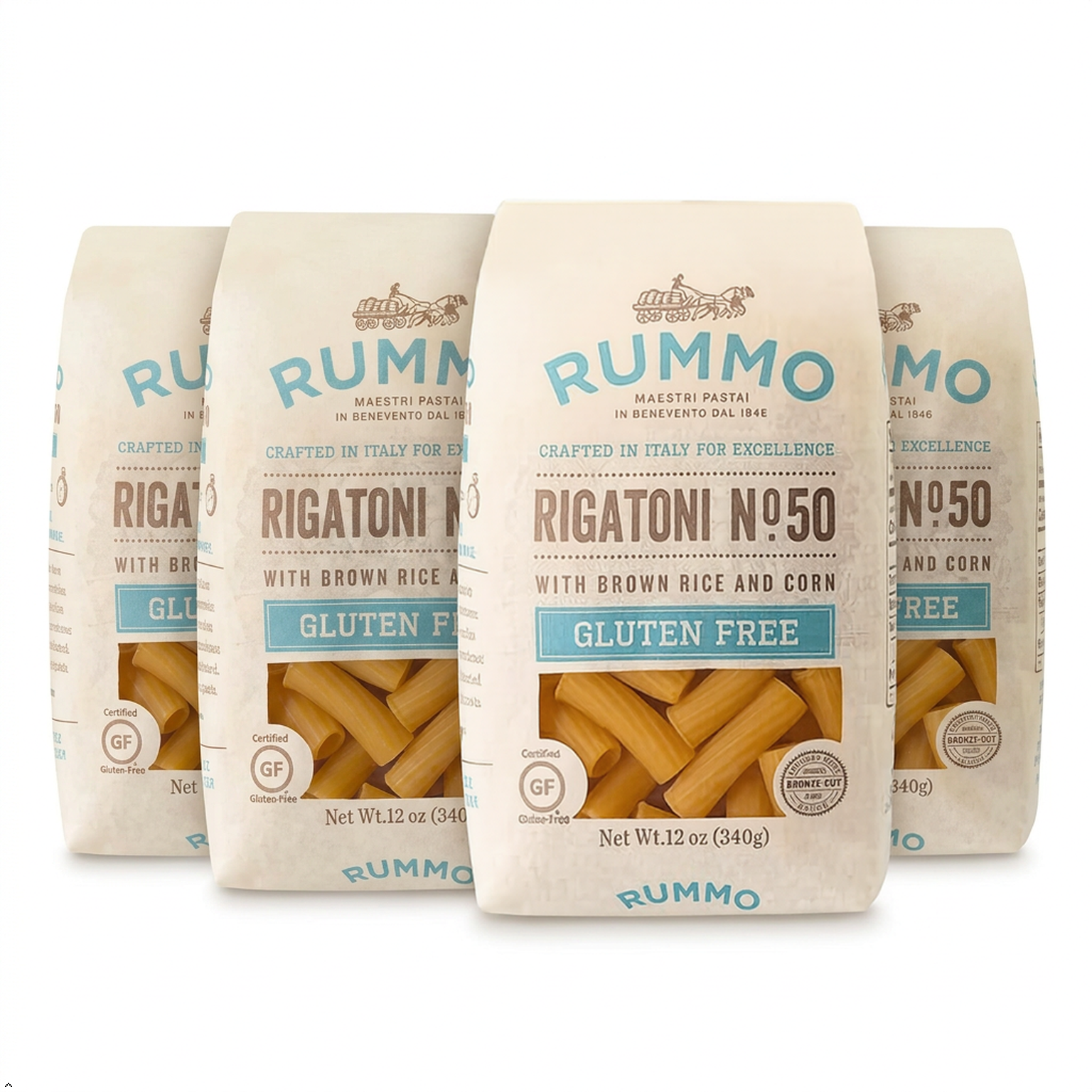 Rummo Gluten Free Rigatoni N.50, 12 oz (Pack of 4) Rummo